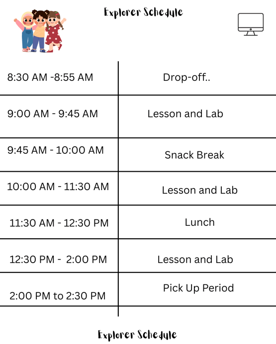 Explorer Schedule