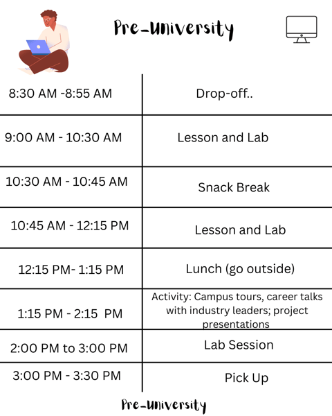 Pre Uni Schedule
